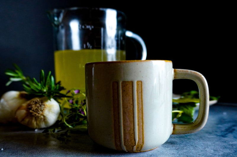 Chicken Bone Broth. Pure and Clear. No Spices.