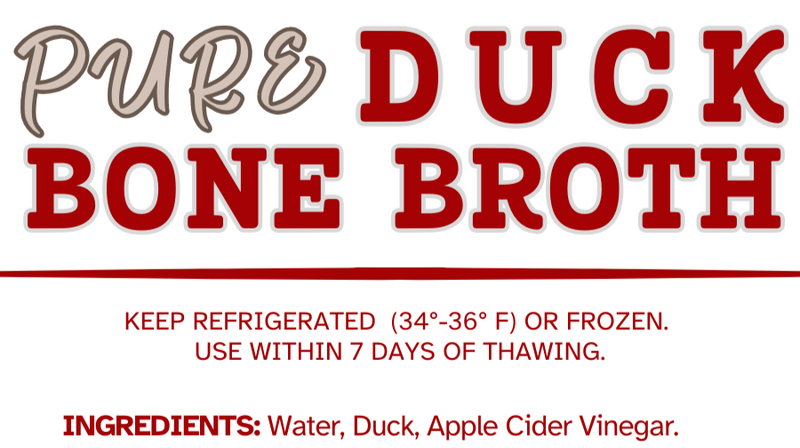 Duck Bone Broth. Pure and Clear. No Spices. (NEW PRODUCT!)
