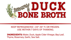 Duck Savory Bone Broth (NEW PRODUCT!)